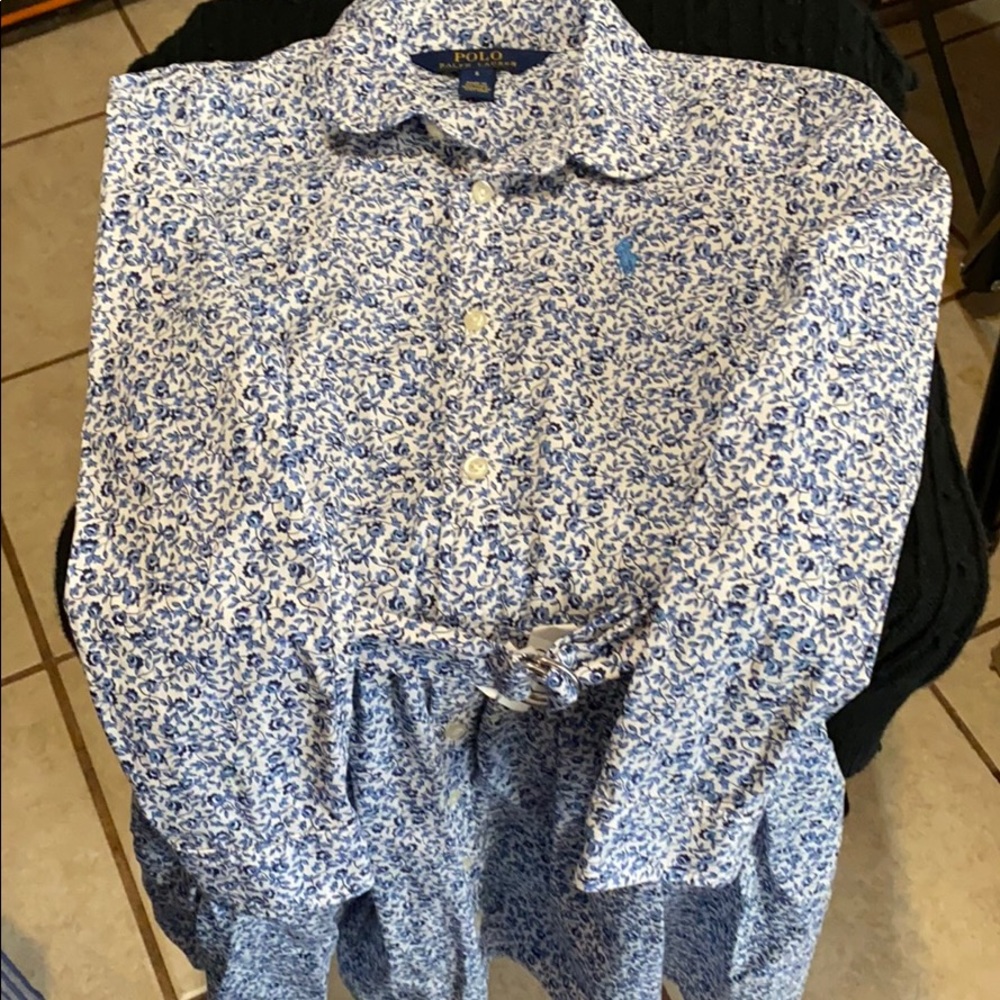 Girls Polo Ralph Lauren floral dress like new